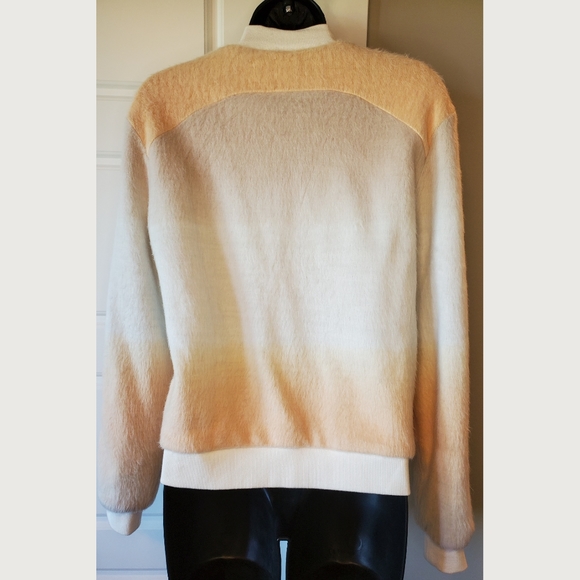 Fuzzy Peach Ombre Bomber by Anthropologie - Picture 2 of 4